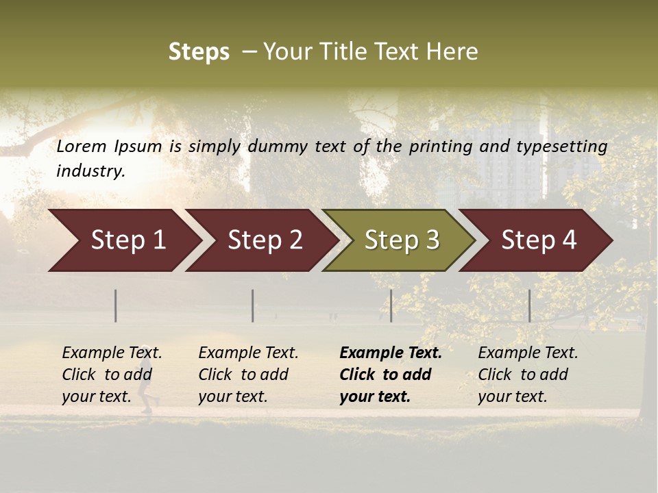 Piedmont Park In Atlanta, Georgia PowerPoint Template