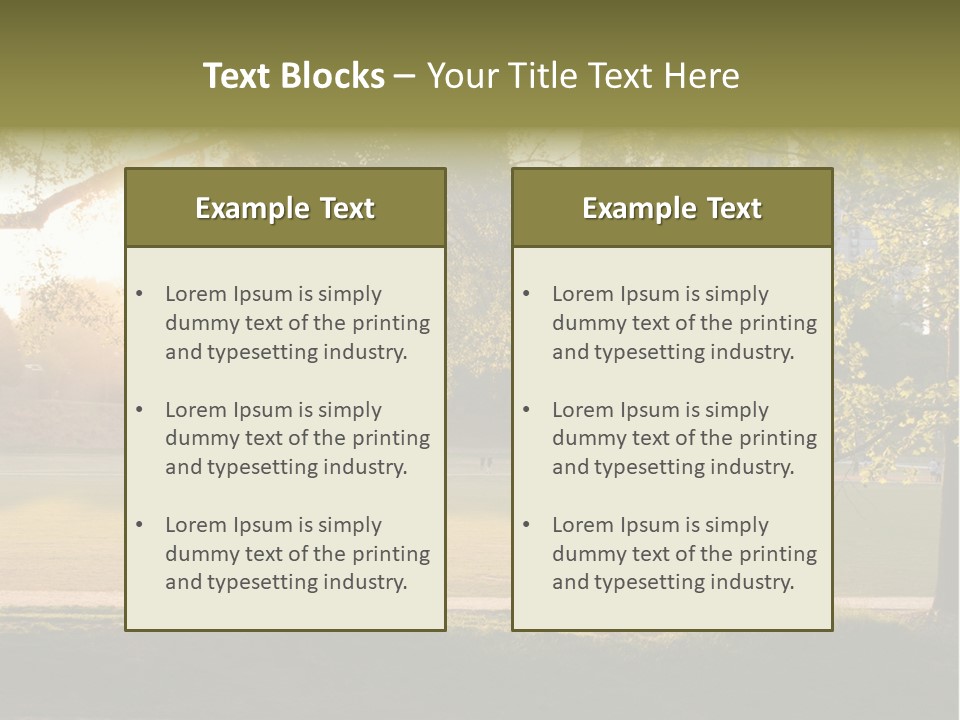Piedmont Park In Atlanta, Georgia PowerPoint Template