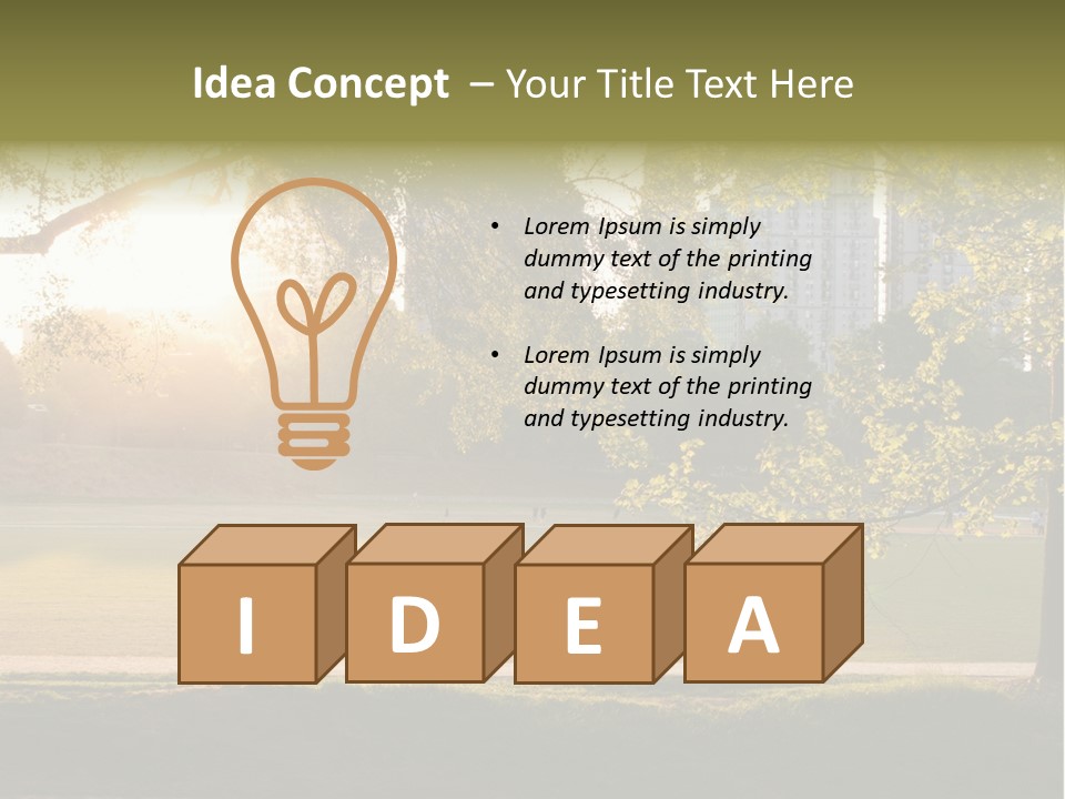 Piedmont Park In Atlanta, Georgia PowerPoint Template