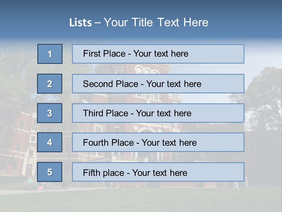 University Campus PowerPoint Template