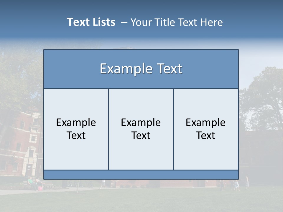 University Campus PowerPoint Template