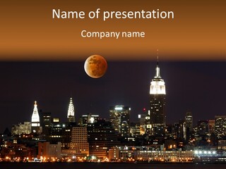 The New York City Skyline From The Liberty State Park PowerPoint Template