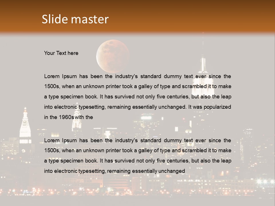 The New York City Skyline From The Liberty State Park PowerPoint Template