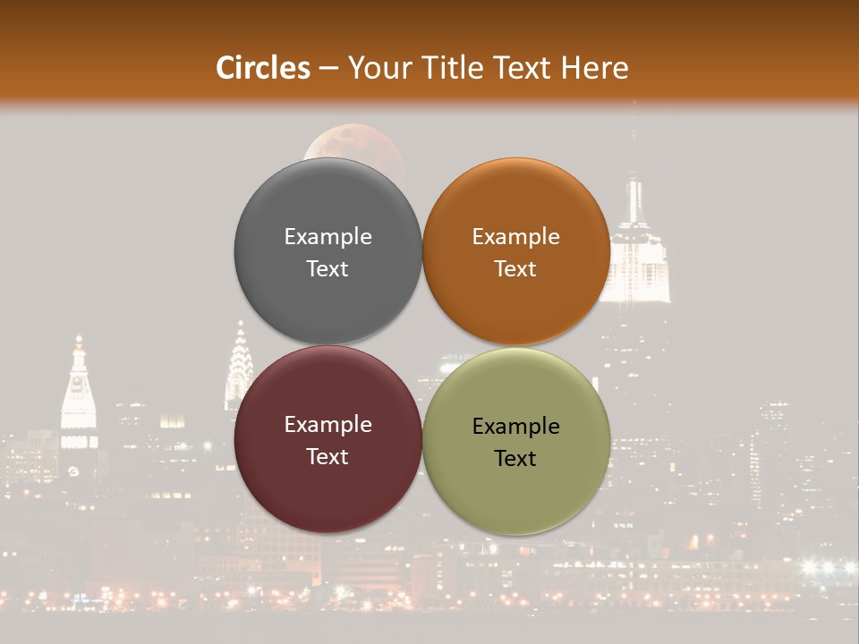 The New York City Skyline From The Liberty State Park PowerPoint Template