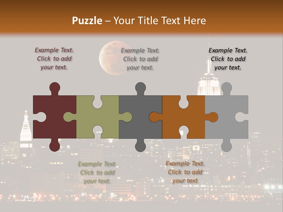 The New York City Skyline From The Liberty State Park PowerPoint Template