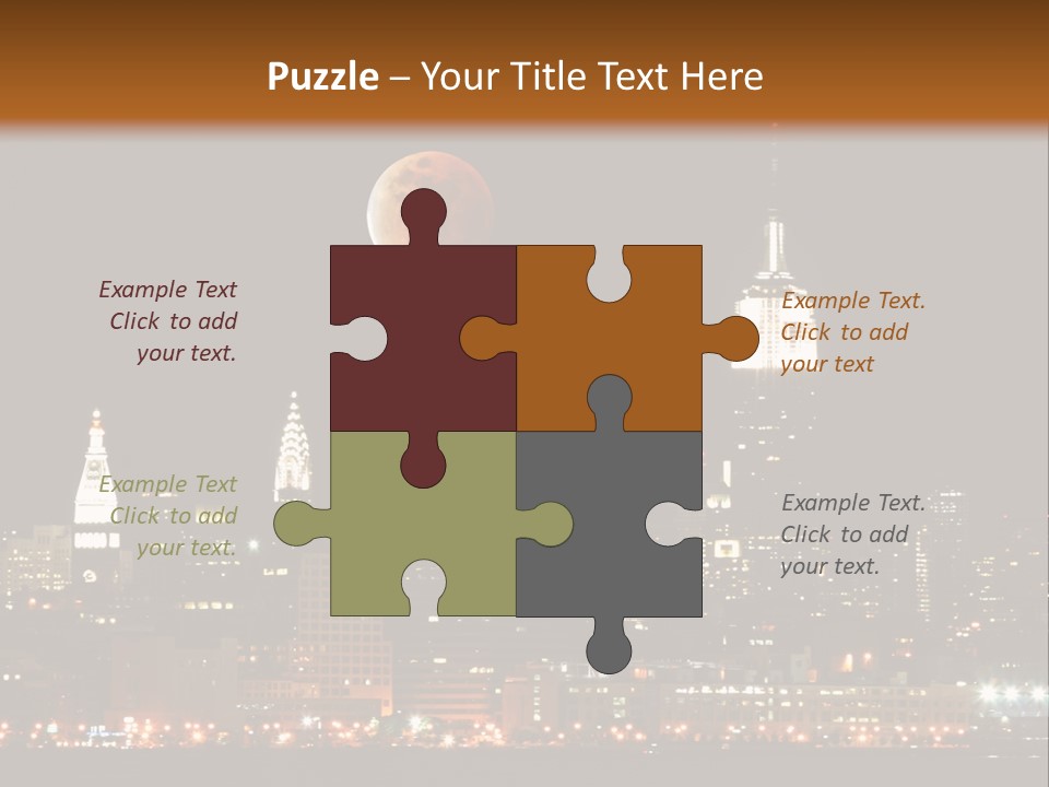 The New York City Skyline From The Liberty State Park PowerPoint Template