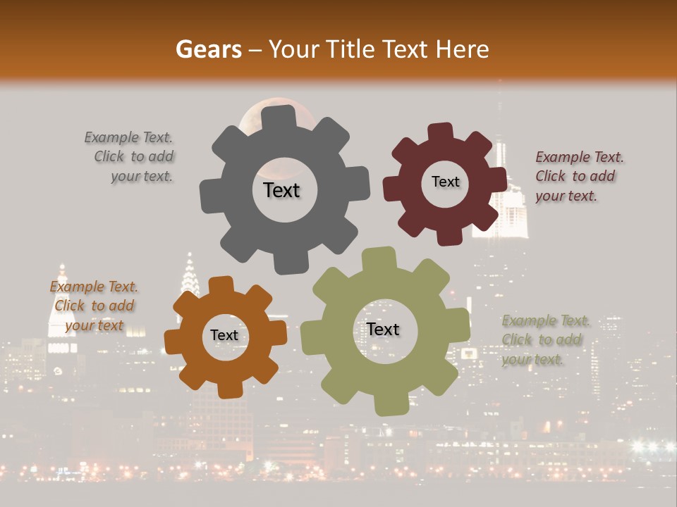 The New York City Skyline From The Liberty State Park PowerPoint Template