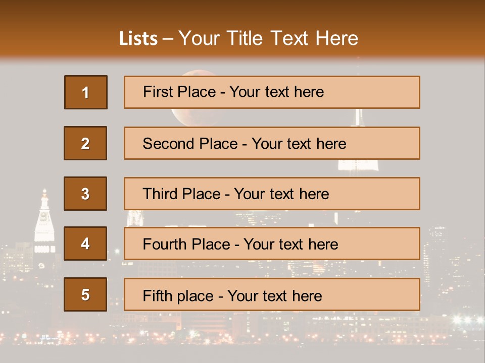 The New York City Skyline From The Liberty State Park PowerPoint Template