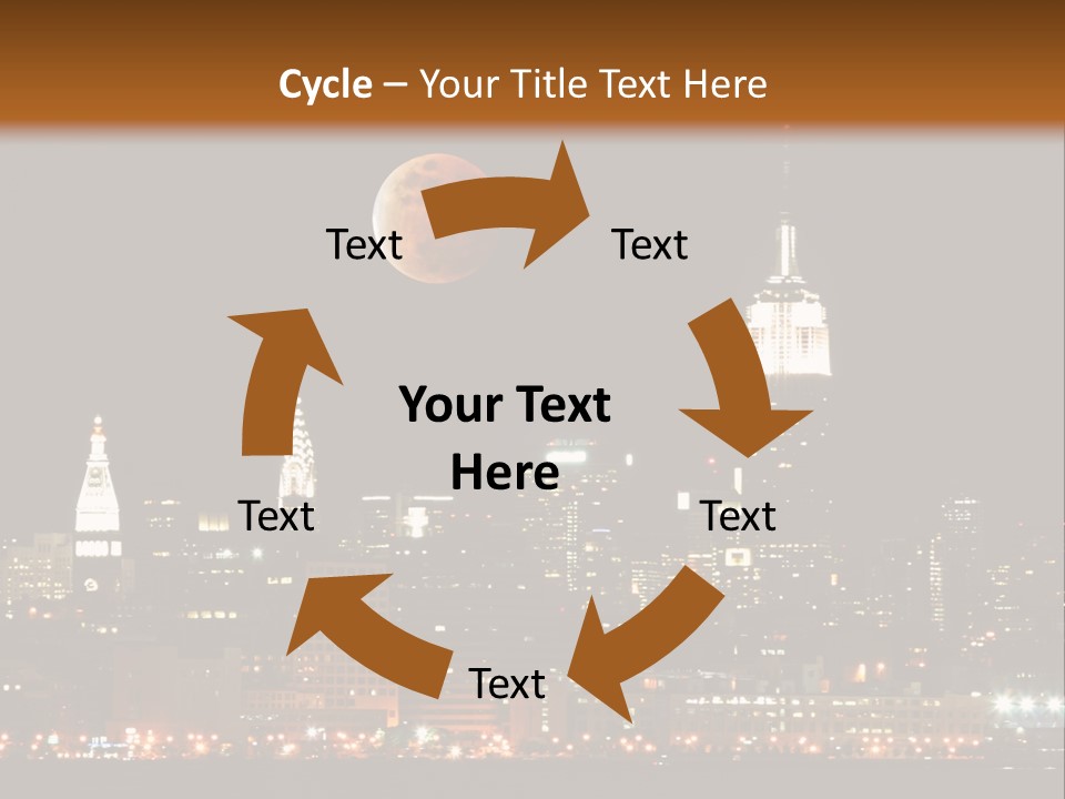 The New York City Skyline From The Liberty State Park PowerPoint Template