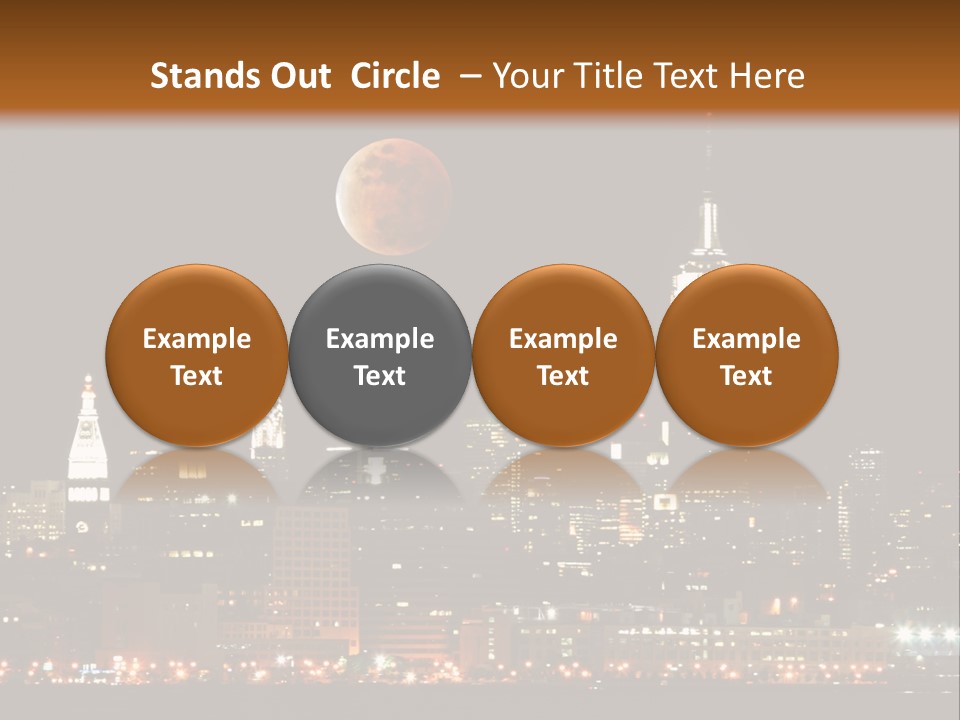 The New York City Skyline From The Liberty State Park PowerPoint Template