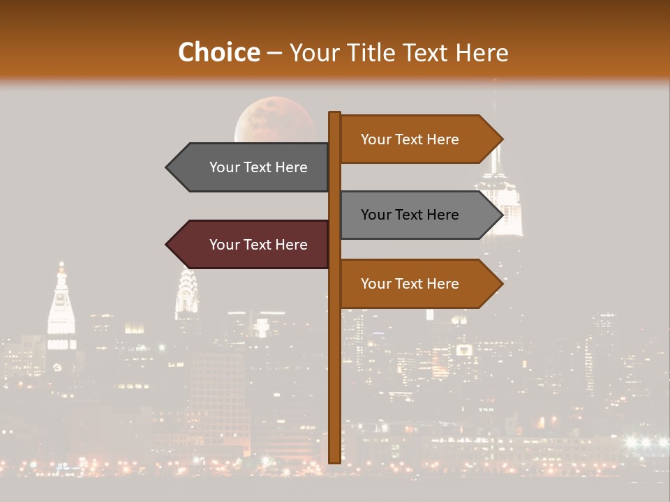 The New York City Skyline From The Liberty State Park PowerPoint Template