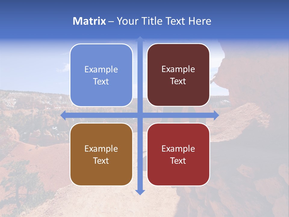Hikers Looking At Landscape In Bryce Canyon National Park, Utah, Usa PowerPoint Template