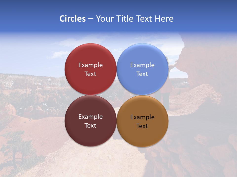 Hikers Looking At Landscape In Bryce Canyon National Park, Utah, Usa PowerPoint Template