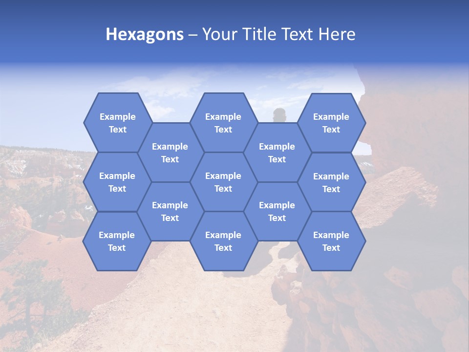 Hikers Looking At Landscape In Bryce Canyon National Park, Utah, Usa PowerPoint Template