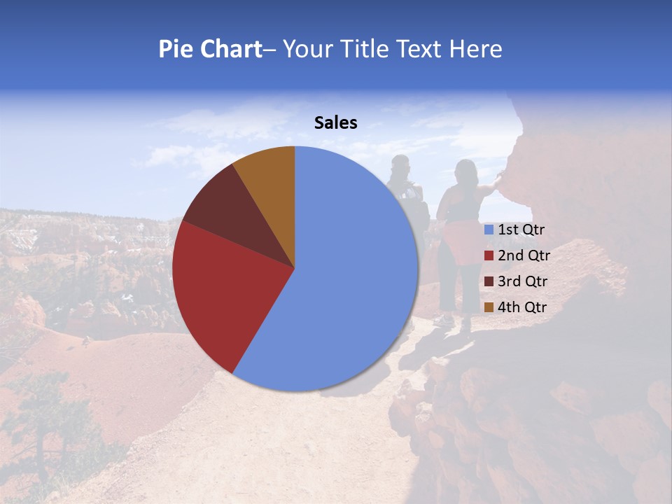 Hikers Looking At Landscape In Bryce Canyon National Park, Utah, Usa PowerPoint Template