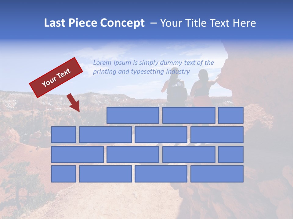 Hikers Looking At Landscape In Bryce Canyon National Park, Utah, Usa PowerPoint Template