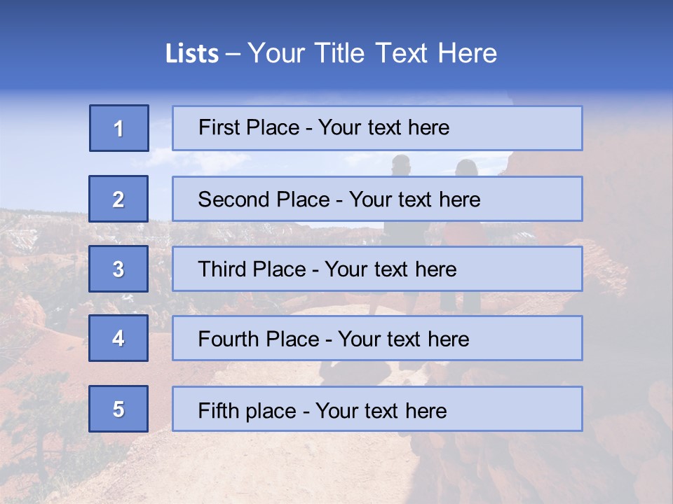 Hikers Looking At Landscape In Bryce Canyon National Park, Utah, Usa PowerPoint Template