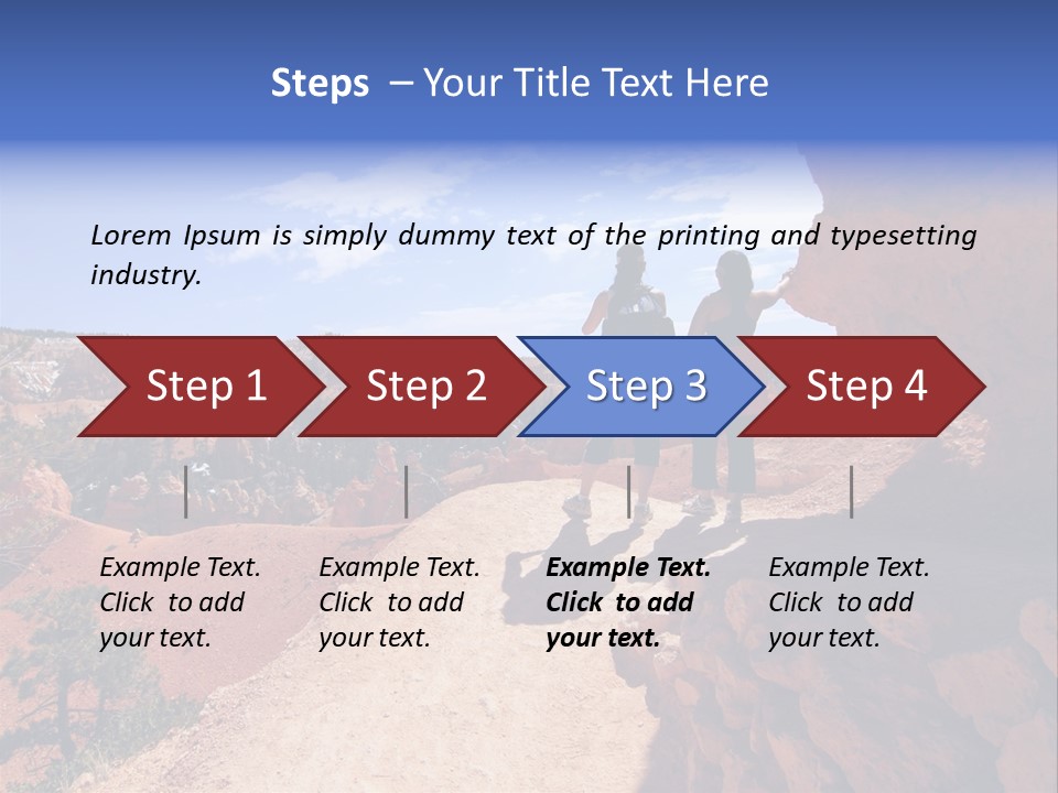 Hikers Looking At Landscape In Bryce Canyon National Park, Utah, Usa PowerPoint Template