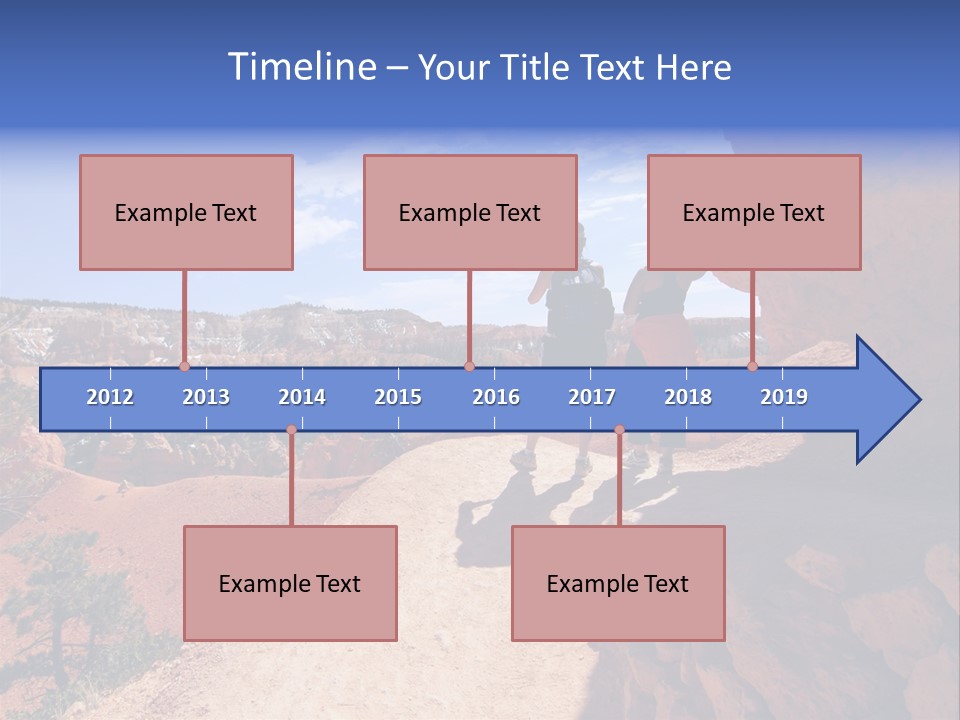 Hikers Looking At Landscape In Bryce Canyon National Park, Utah, Usa PowerPoint Template