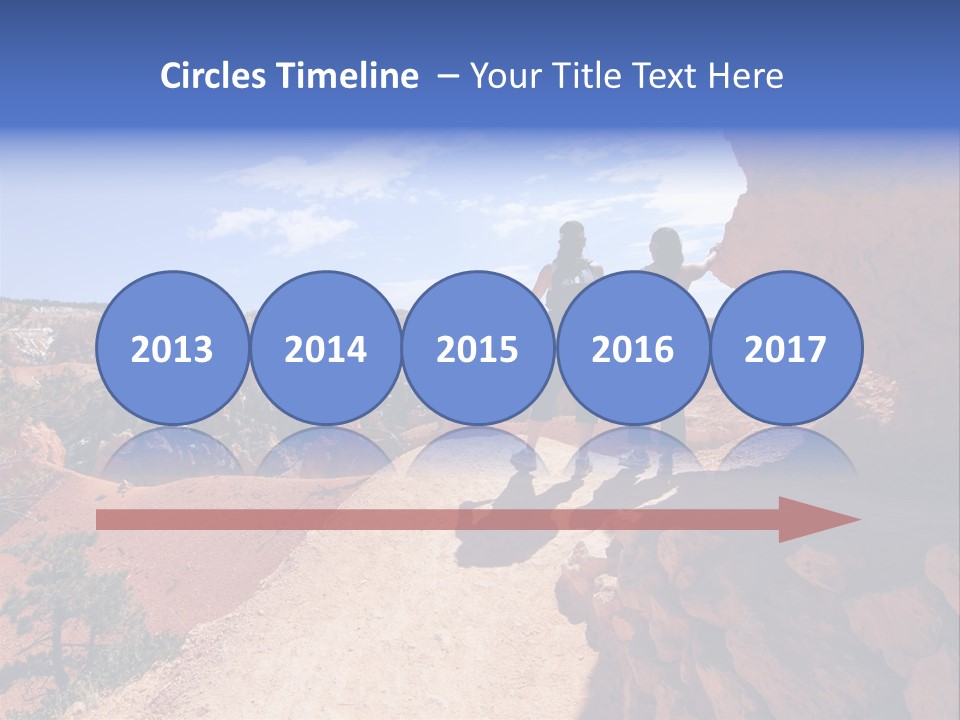 Hikers Looking At Landscape In Bryce Canyon National Park, Utah, Usa PowerPoint Template