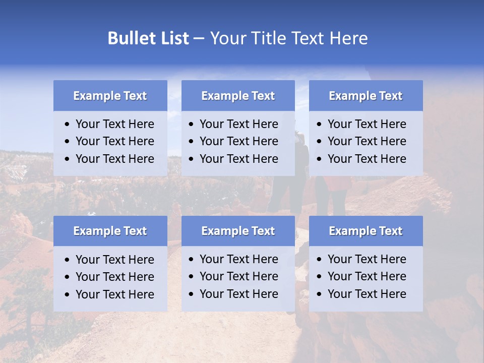 Hikers Looking At Landscape In Bryce Canyon National Park, Utah, Usa PowerPoint Template
