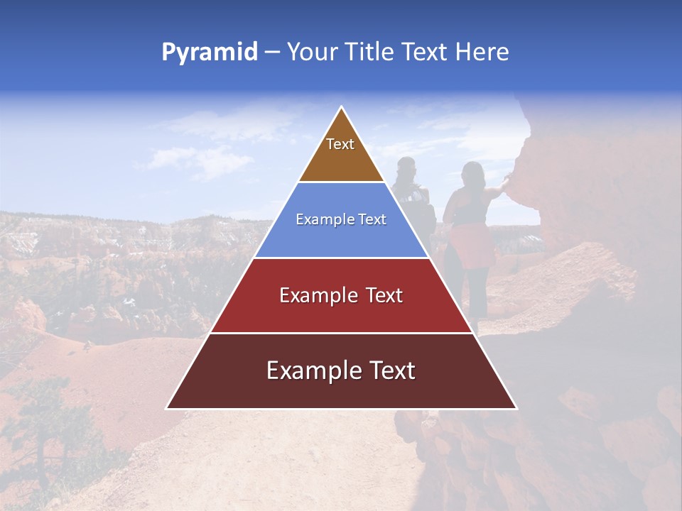 Hikers Looking At Landscape In Bryce Canyon National Park, Utah, Usa PowerPoint Template