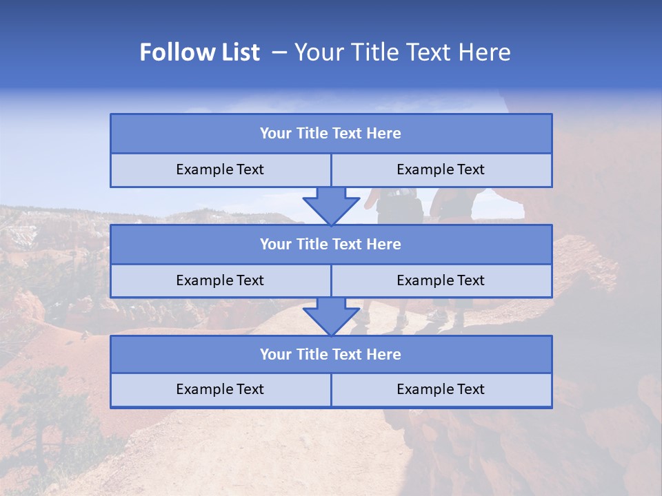 Hikers Looking At Landscape In Bryce Canyon National Park, Utah, Usa PowerPoint Template