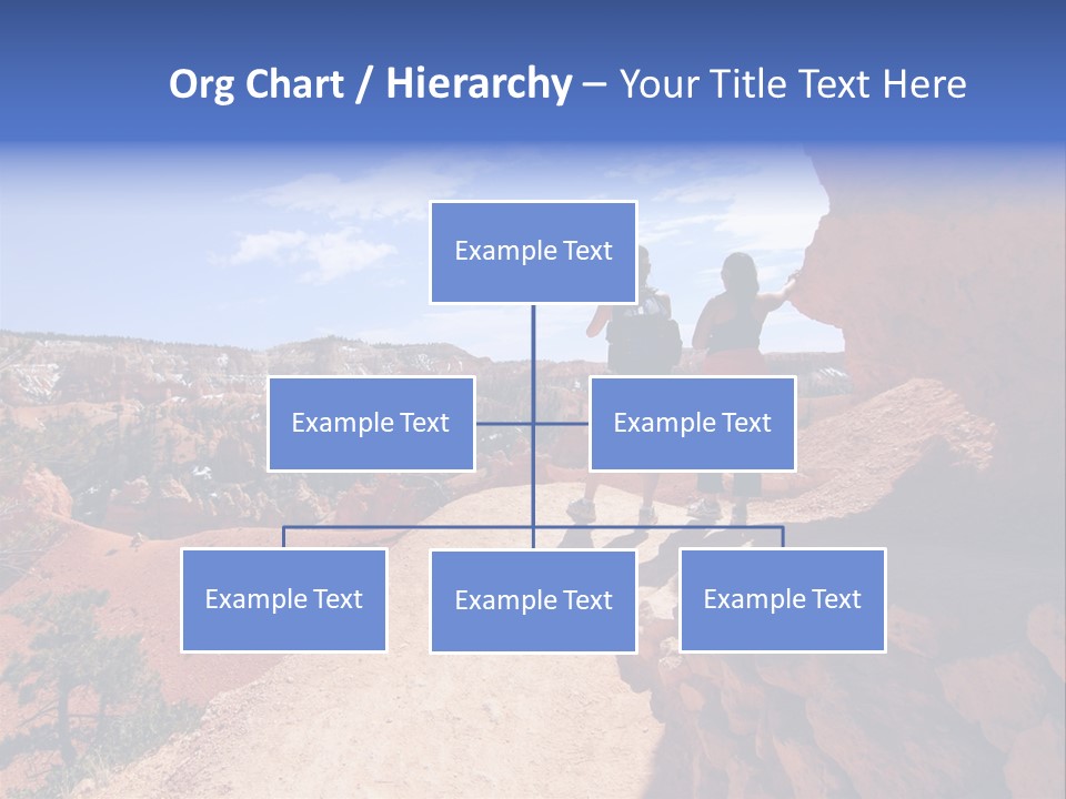 Hikers Looking At Landscape In Bryce Canyon National Park, Utah, Usa PowerPoint Template