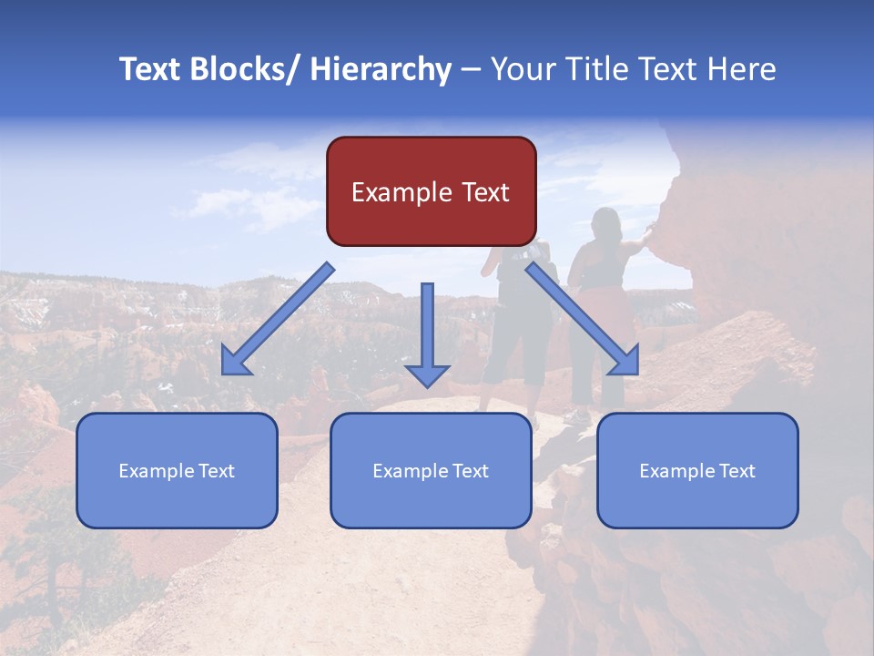 Hikers Looking At Landscape In Bryce Canyon National Park, Utah, Usa PowerPoint Template
