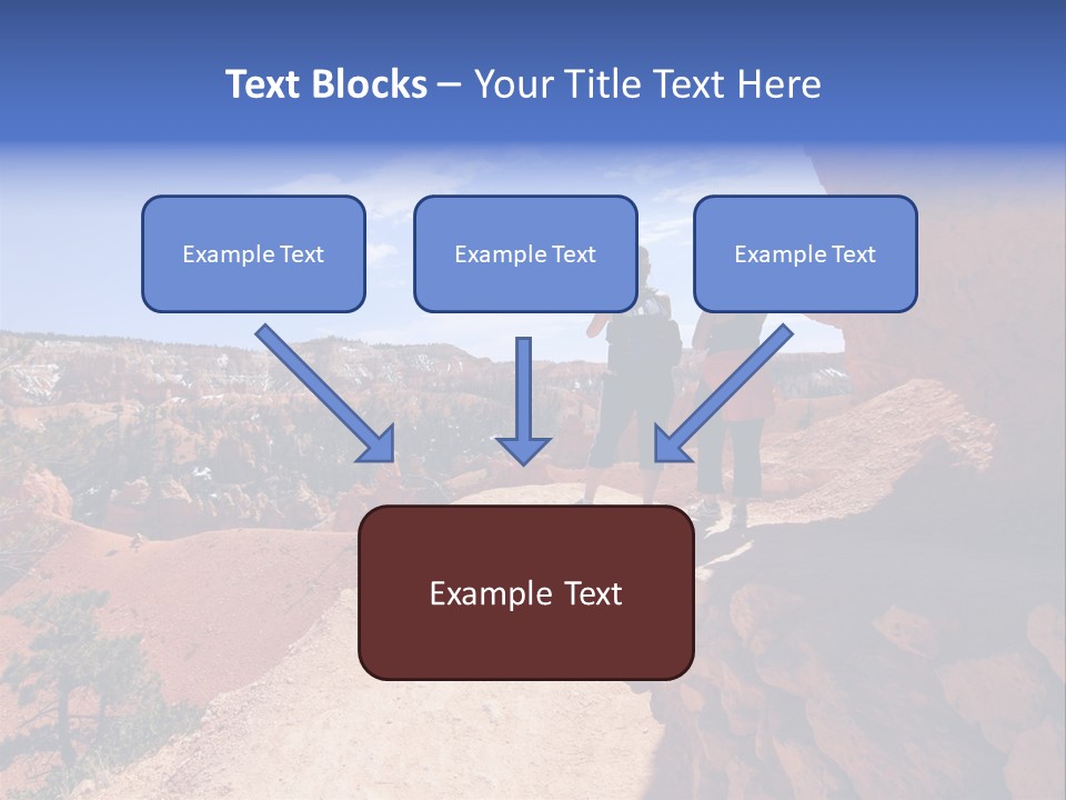Hikers Looking At Landscape In Bryce Canyon National Park, Utah, Usa PowerPoint Template