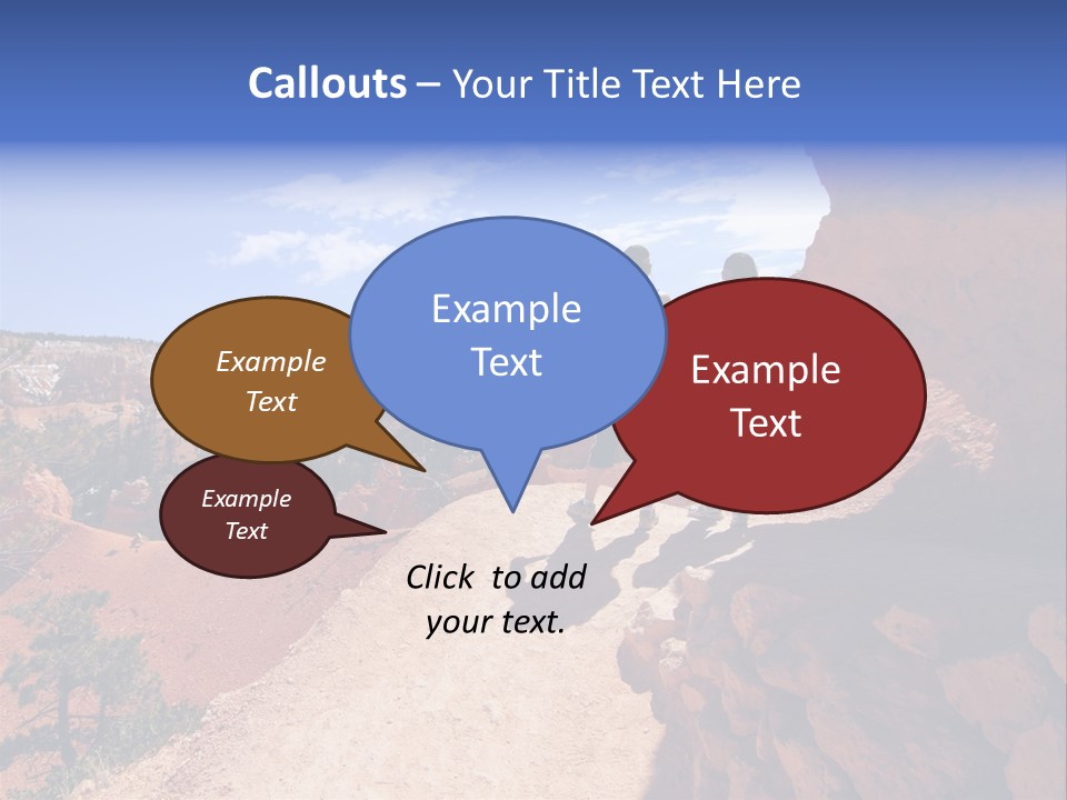 Hikers Looking At Landscape In Bryce Canyon National Park, Utah, Usa PowerPoint Template