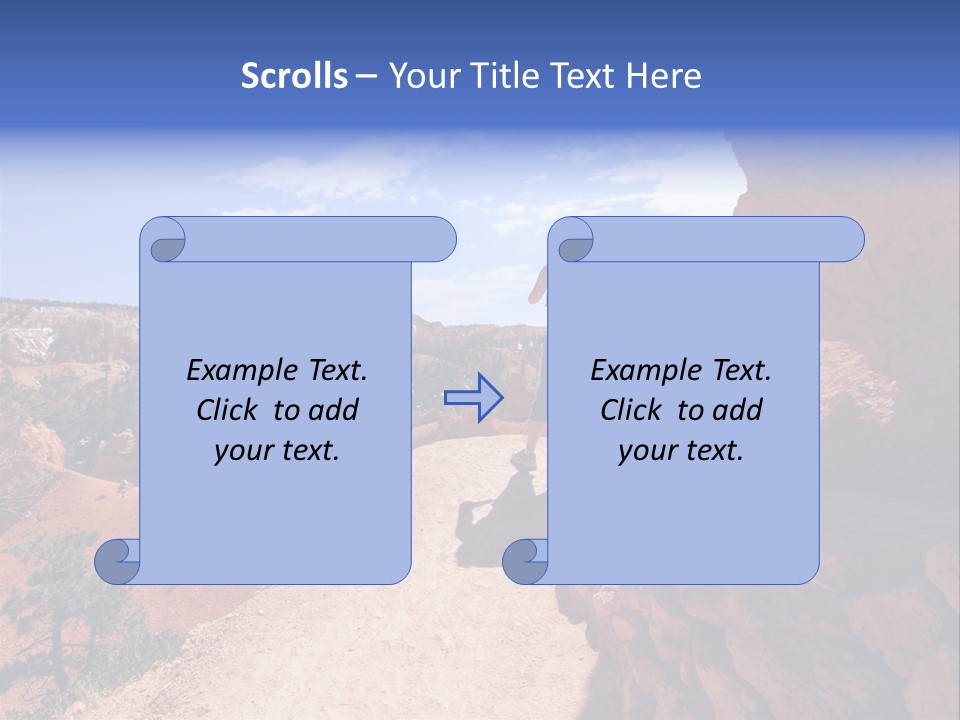 Hikers Looking At Landscape In Bryce Canyon National Park, Utah, Usa PowerPoint Template