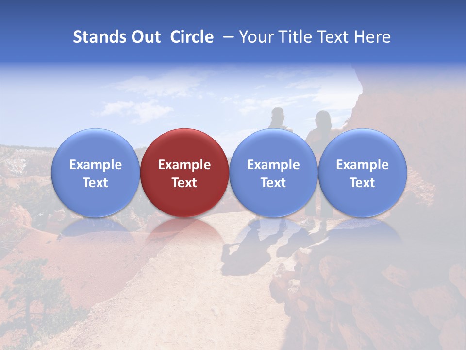 Hikers Looking At Landscape In Bryce Canyon National Park, Utah, Usa PowerPoint Template