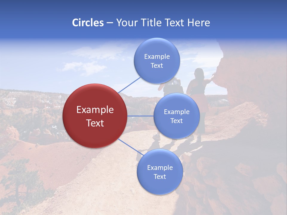 Hikers Looking At Landscape In Bryce Canyon National Park, Utah, Usa PowerPoint Template