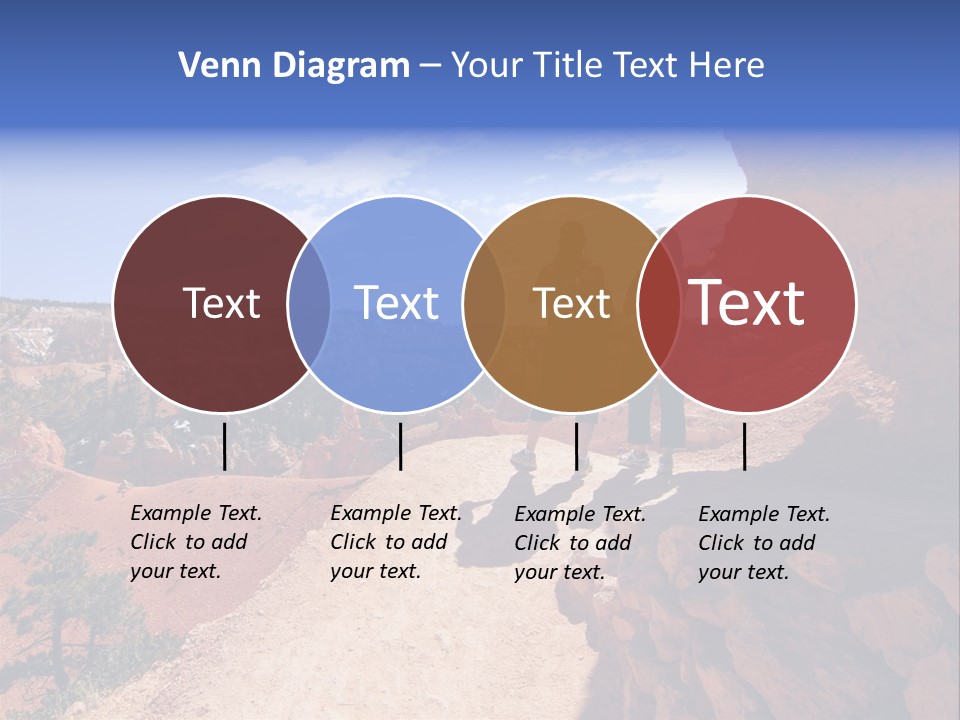 Hikers Looking At Landscape In Bryce Canyon National Park, Utah, Usa PowerPoint Template