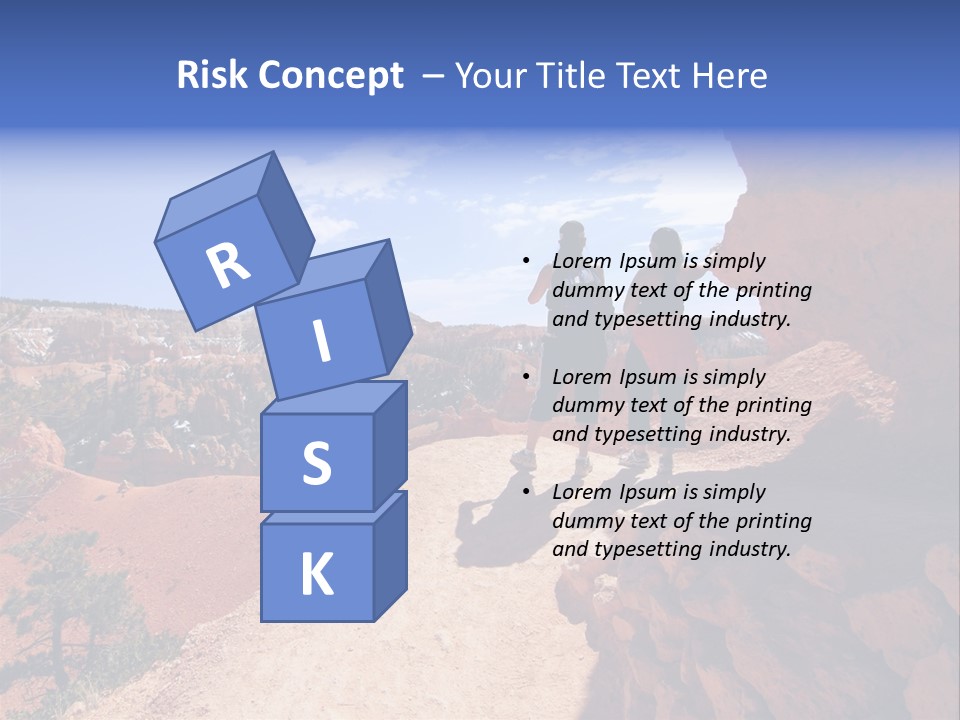 Hikers Looking At Landscape In Bryce Canyon National Park, Utah, Usa PowerPoint Template