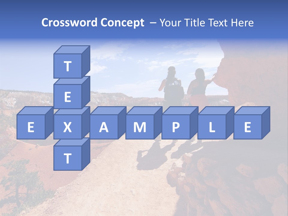 Hikers Looking At Landscape In Bryce Canyon National Park, Utah, Usa PowerPoint Template