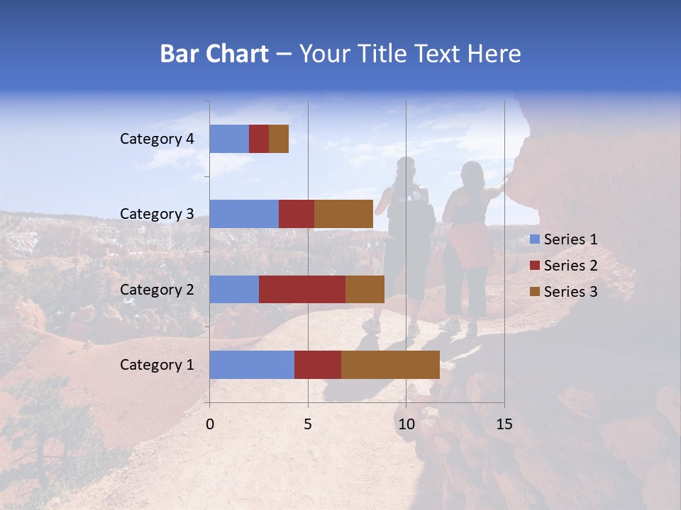 Hikers Looking At Landscape In Bryce Canyon National Park, Utah, Usa PowerPoint Template