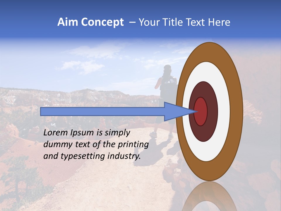 Hikers Looking At Landscape In Bryce Canyon National Park, Utah, Usa PowerPoint Template