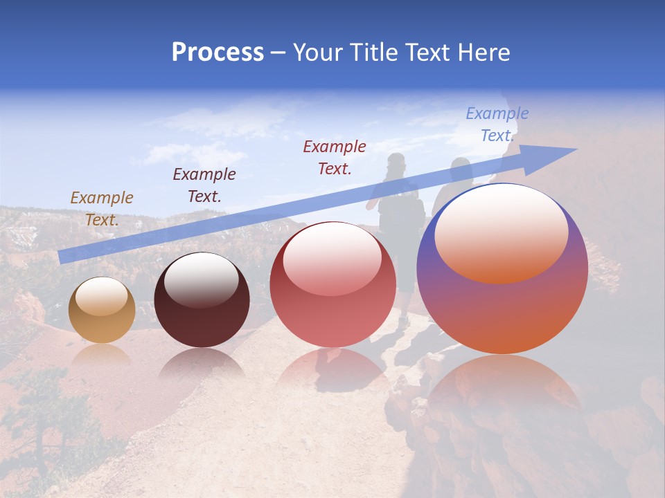 Hikers Looking At Landscape In Bryce Canyon National Park, Utah, Usa PowerPoint Template