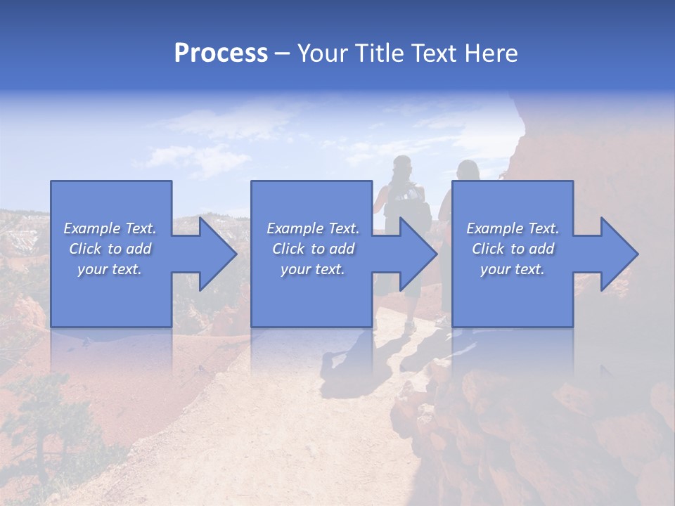 Hikers Looking At Landscape In Bryce Canyon National Park, Utah, Usa PowerPoint Template