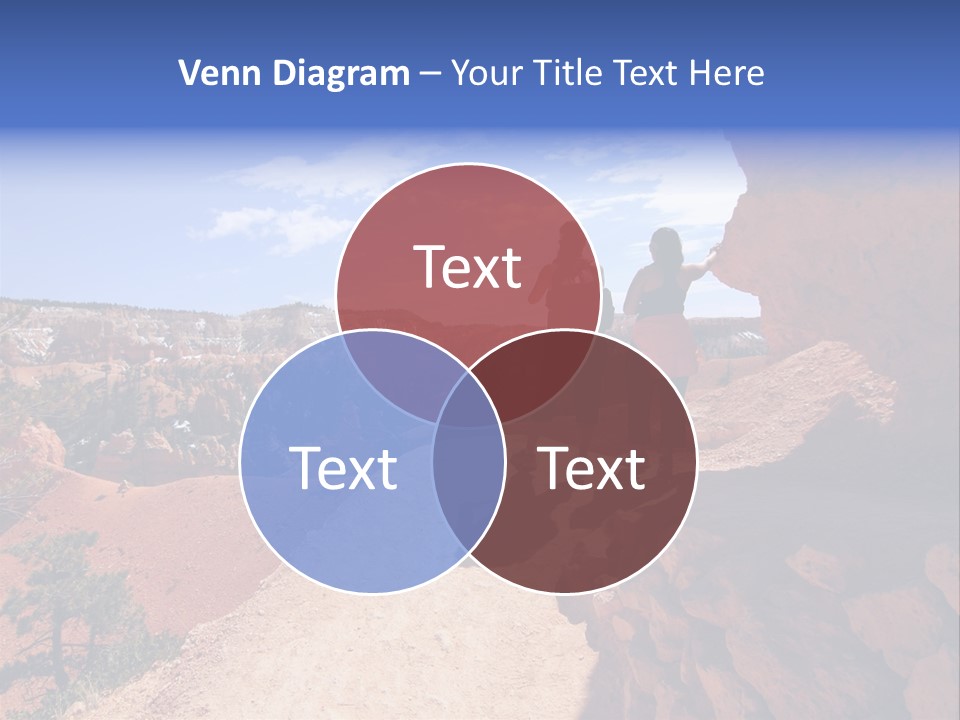 Hikers Looking At Landscape In Bryce Canyon National Park, Utah, Usa PowerPoint Template