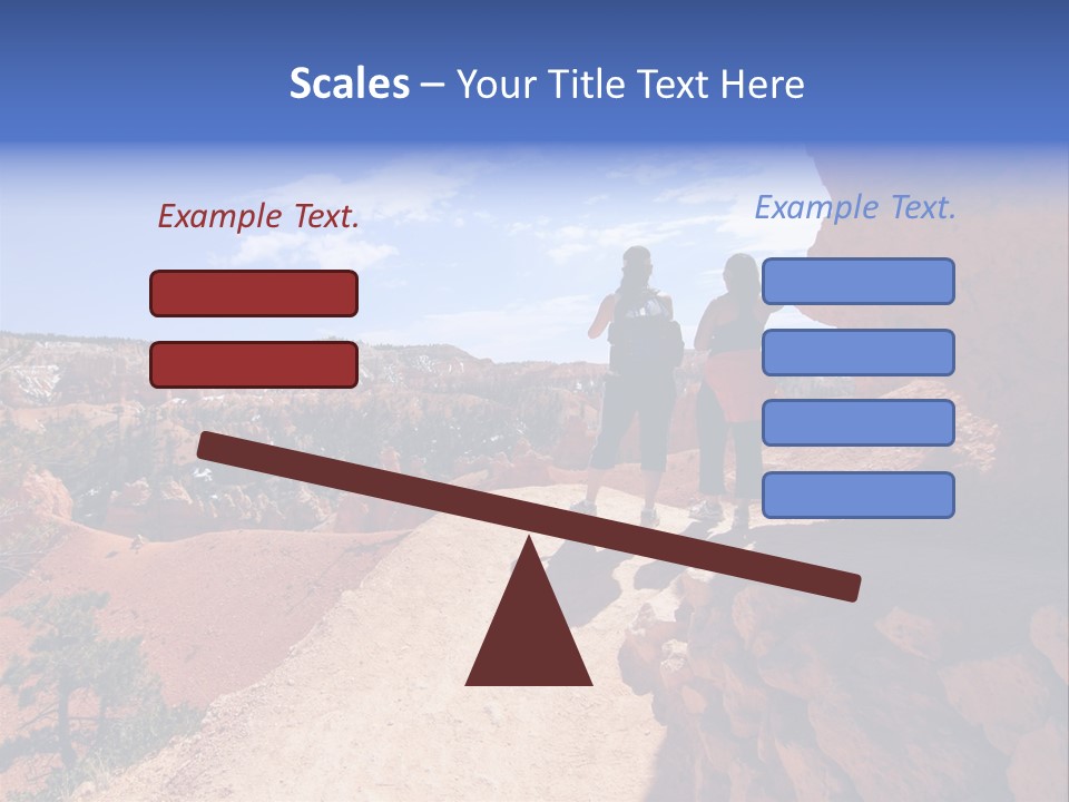 Hikers Looking At Landscape In Bryce Canyon National Park, Utah, Usa PowerPoint Template