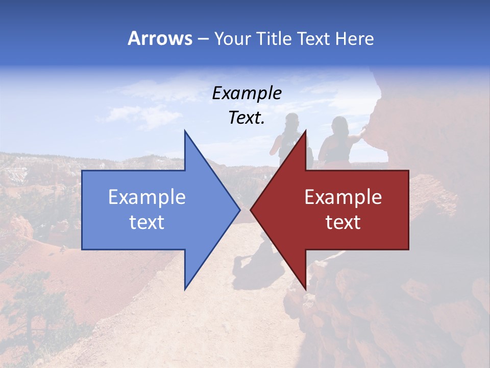 Hikers Looking At Landscape In Bryce Canyon National Park, Utah, Usa PowerPoint Template