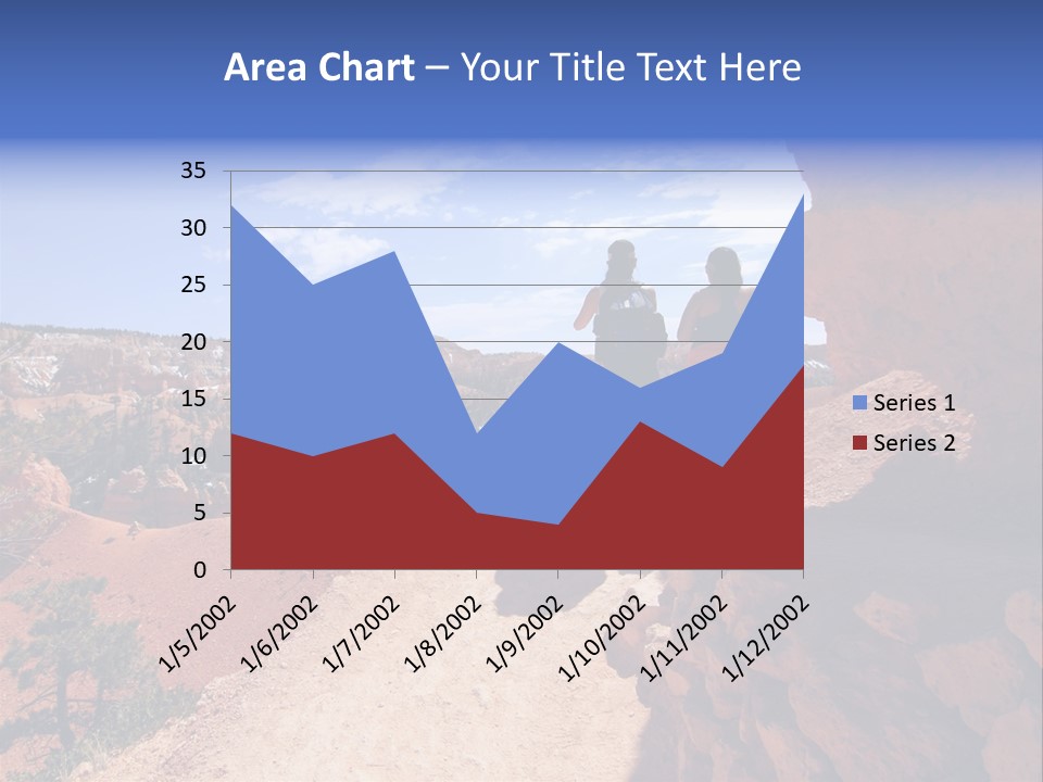 Hikers Looking At Landscape In Bryce Canyon National Park, Utah, Usa PowerPoint Template