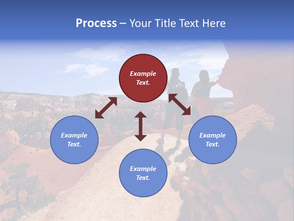 Hikers Looking At Landscape In Bryce Canyon National Park, Utah, Usa PowerPoint Template