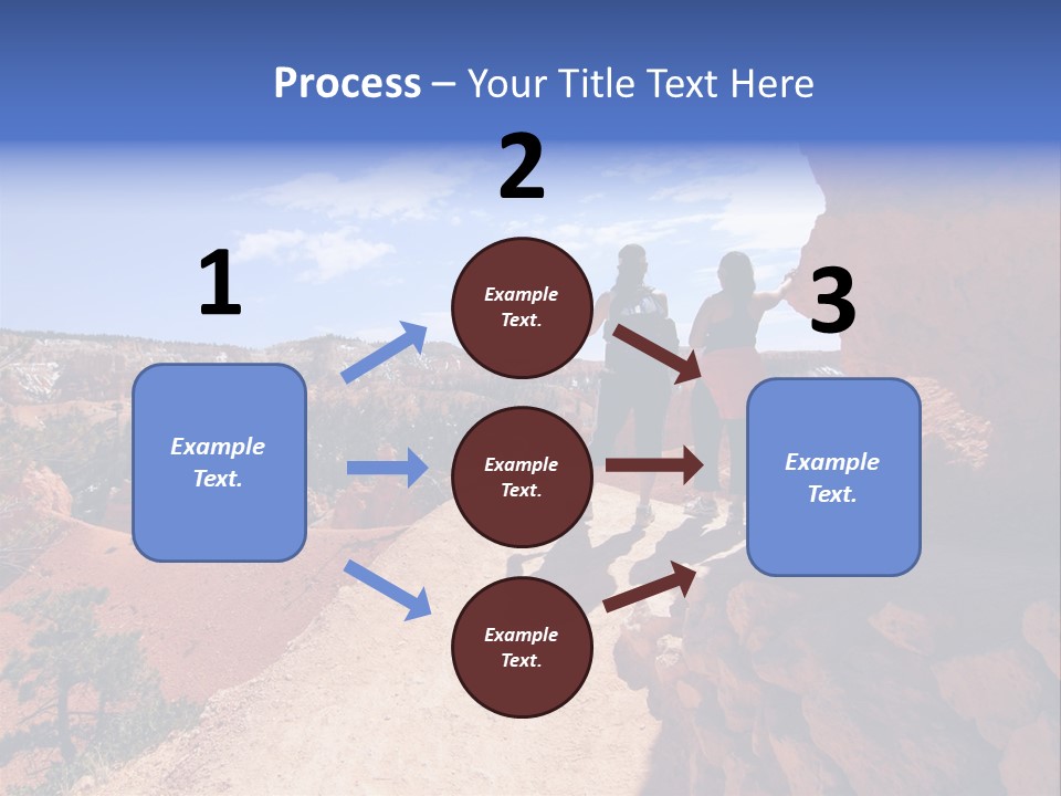 Hikers Looking At Landscape In Bryce Canyon National Park, Utah, Usa PowerPoint Template