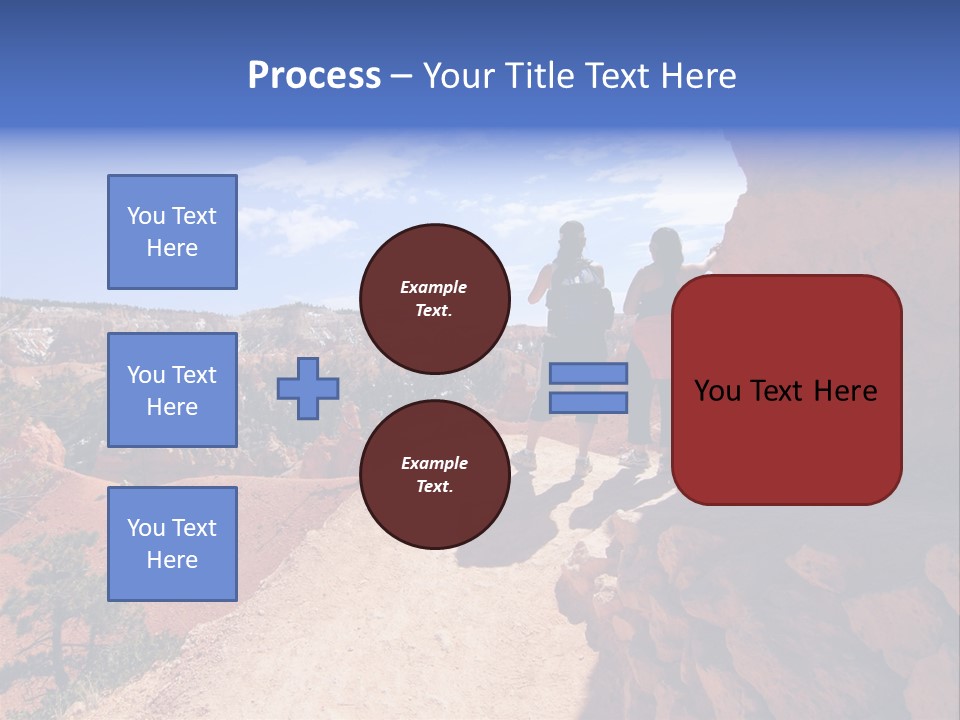 Hikers Looking At Landscape In Bryce Canyon National Park, Utah, Usa PowerPoint Template