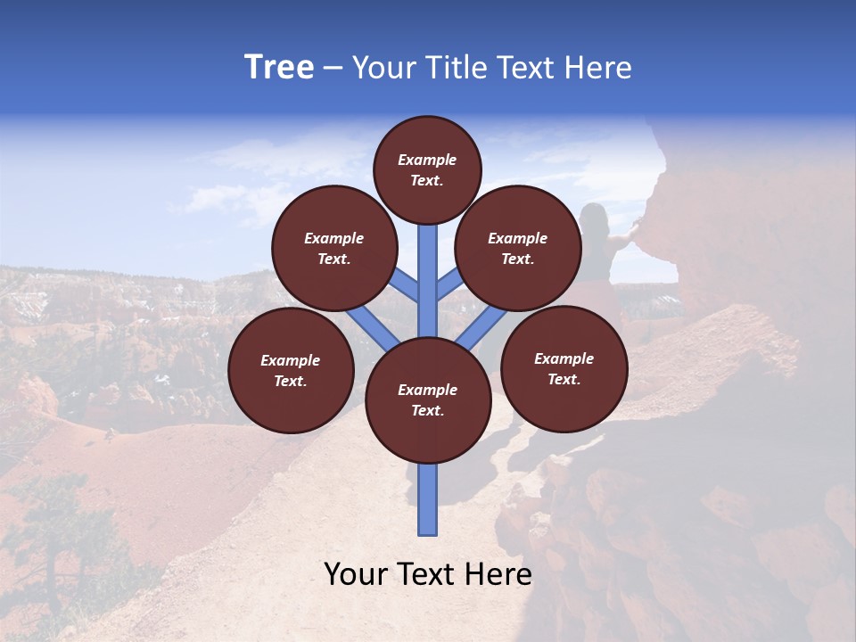 Hikers Looking At Landscape In Bryce Canyon National Park, Utah, Usa PowerPoint Template