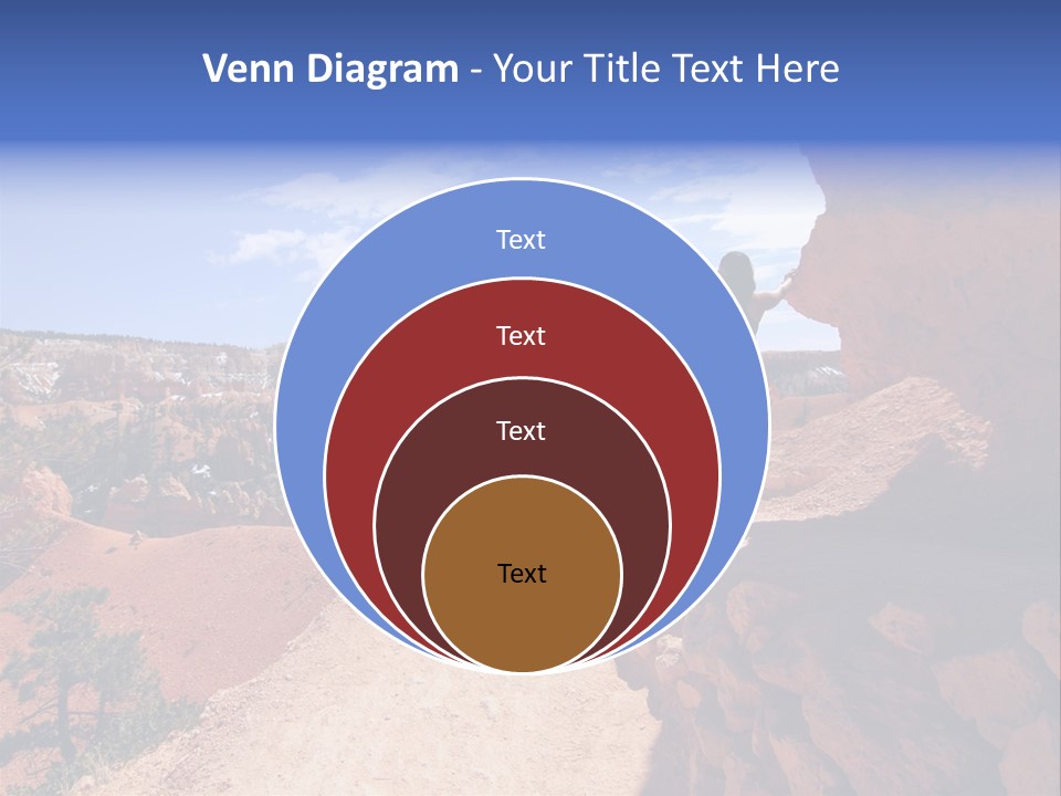 Hikers Looking At Landscape In Bryce Canyon National Park, Utah, Usa PowerPoint Template